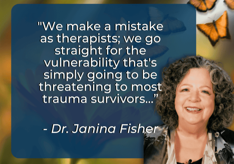 blue box mature psychotherapist Janina Fisher quote trauma survivors